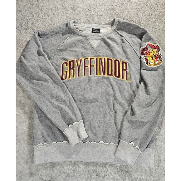 Wizarding World Of Harry Potter Tops - Harry Potter Gryffindor Sweatshirt Gray Raglan Pullover Scallop Hem Small